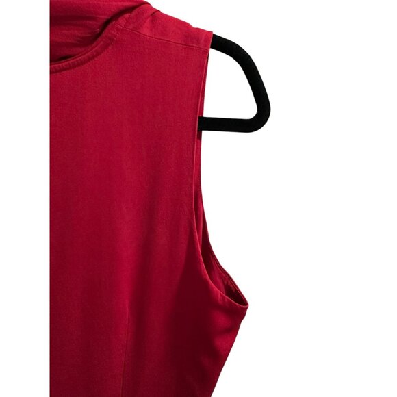 ๐ 2/$20 ๐ Ann Taylor Sleeveless Draped Neck Top Size 12 Red - Picture 6 of 6